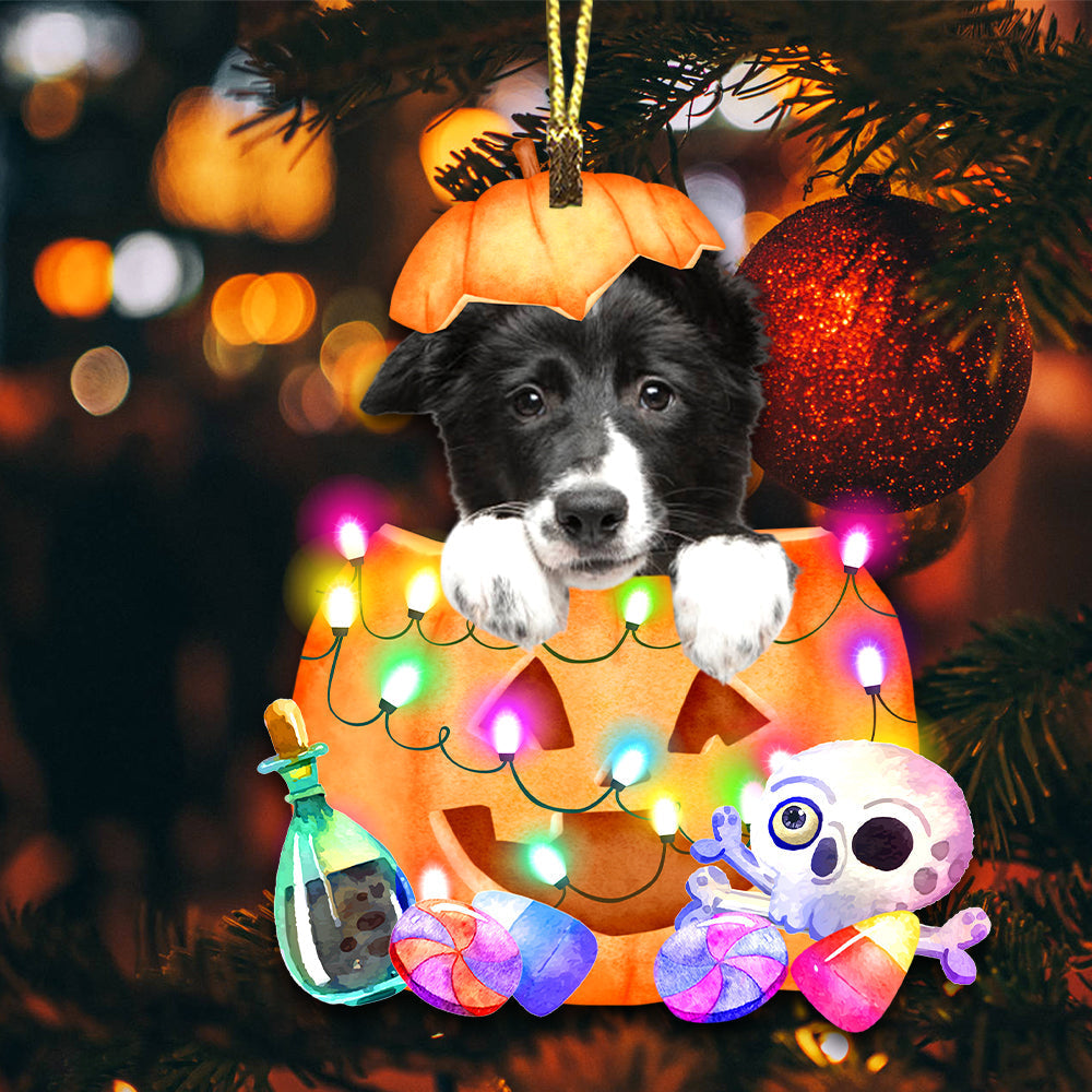 Blisscorners Happy Halloween Pumpkin Pet - Custom Photo, Personalized Acrylic Ornament - Gift For Pet Lover2D Flat LM2111