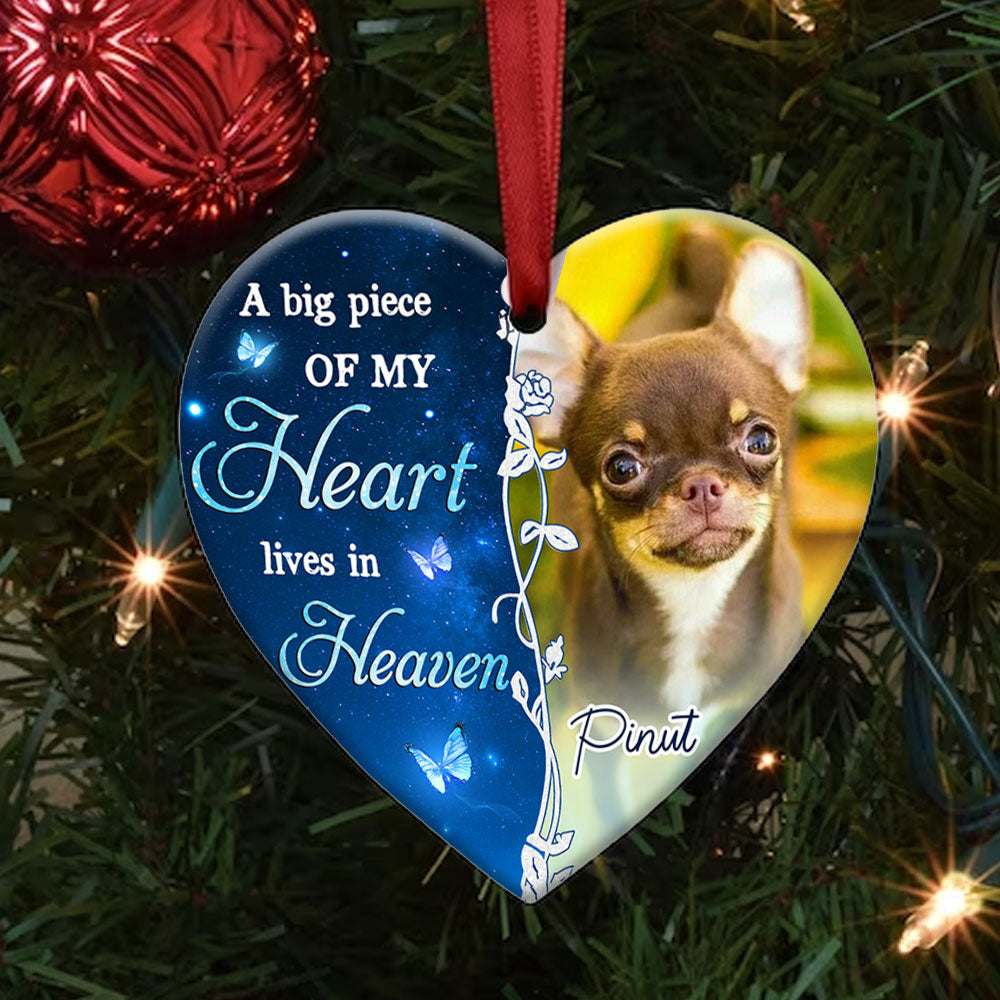 Blisscorners The Hardest Goodbye - Personalized Heart Ceramic Ornament - Gift For Pet Lover2D Flat LM2111