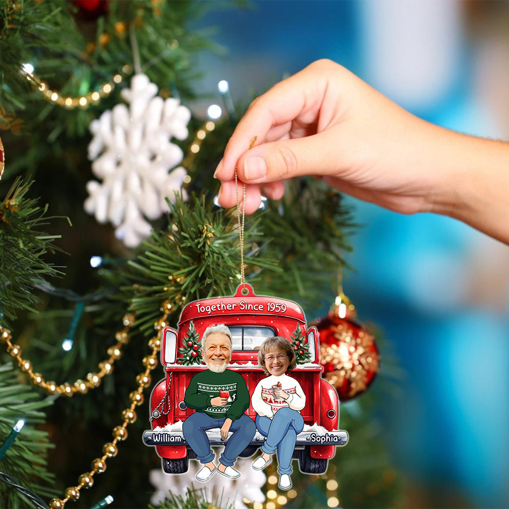 Blisscorners Custom Couple Christmas Ornament, Personalized Ornament2D Flat LM2211