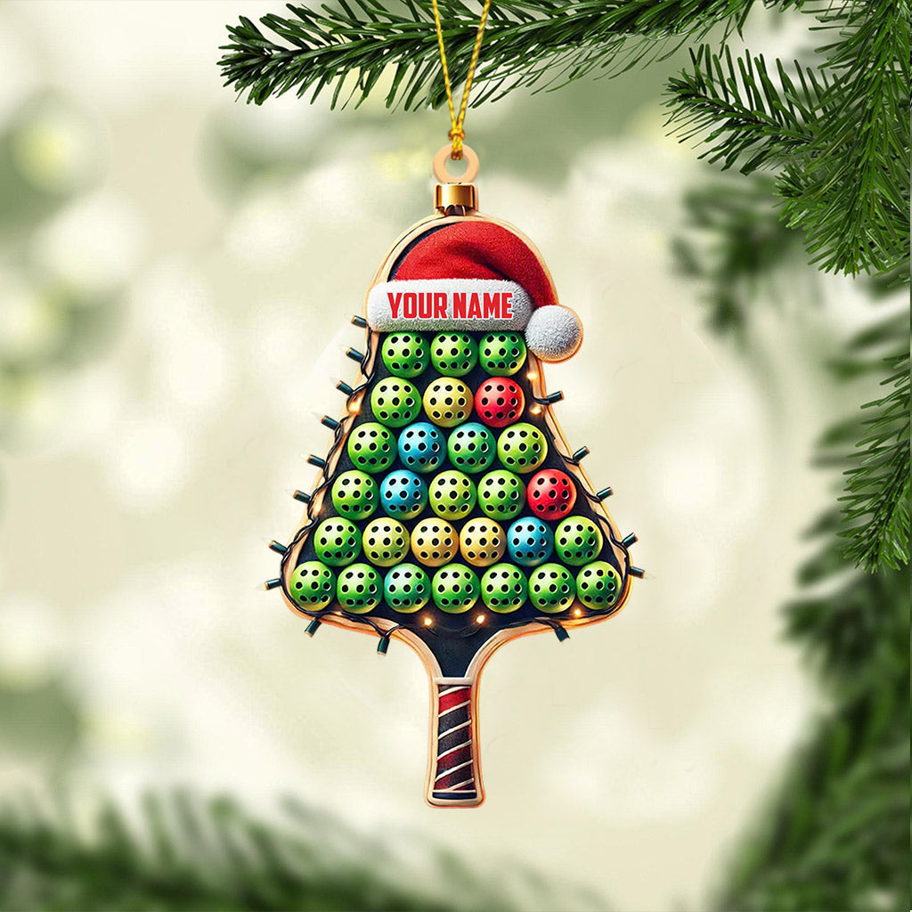 Blisscorners PickleBall Christmas Ornament, Personalized Ornaments2D Flat LM2211