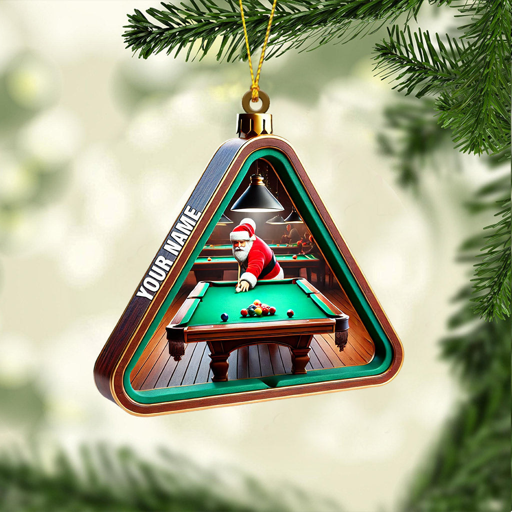 Blisscorners Billiard Santa Decor Christmas Ornament, Personalized Ornament2D Flat LM2211