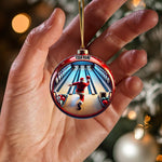 Blisscorners Bowling Santa Decor Christmas Ornament, Personalized Ornament2D Flat LM2211
