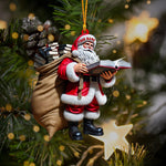 Blisscorners Book Santa Christmas Home Decor Christmas Ornament, Personalized Ornament2D Flat LM2211