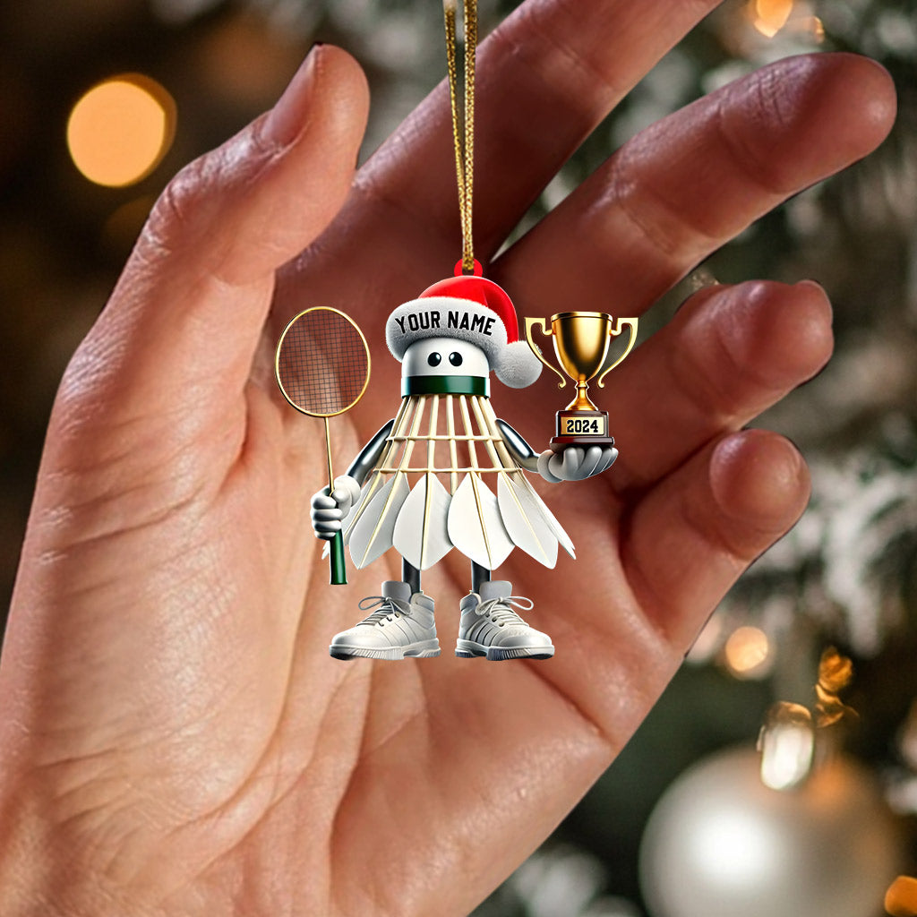 Blisscorners Badminton Champion Decor Christmas Ornament, Personalized Ornament2D Flat LM2211