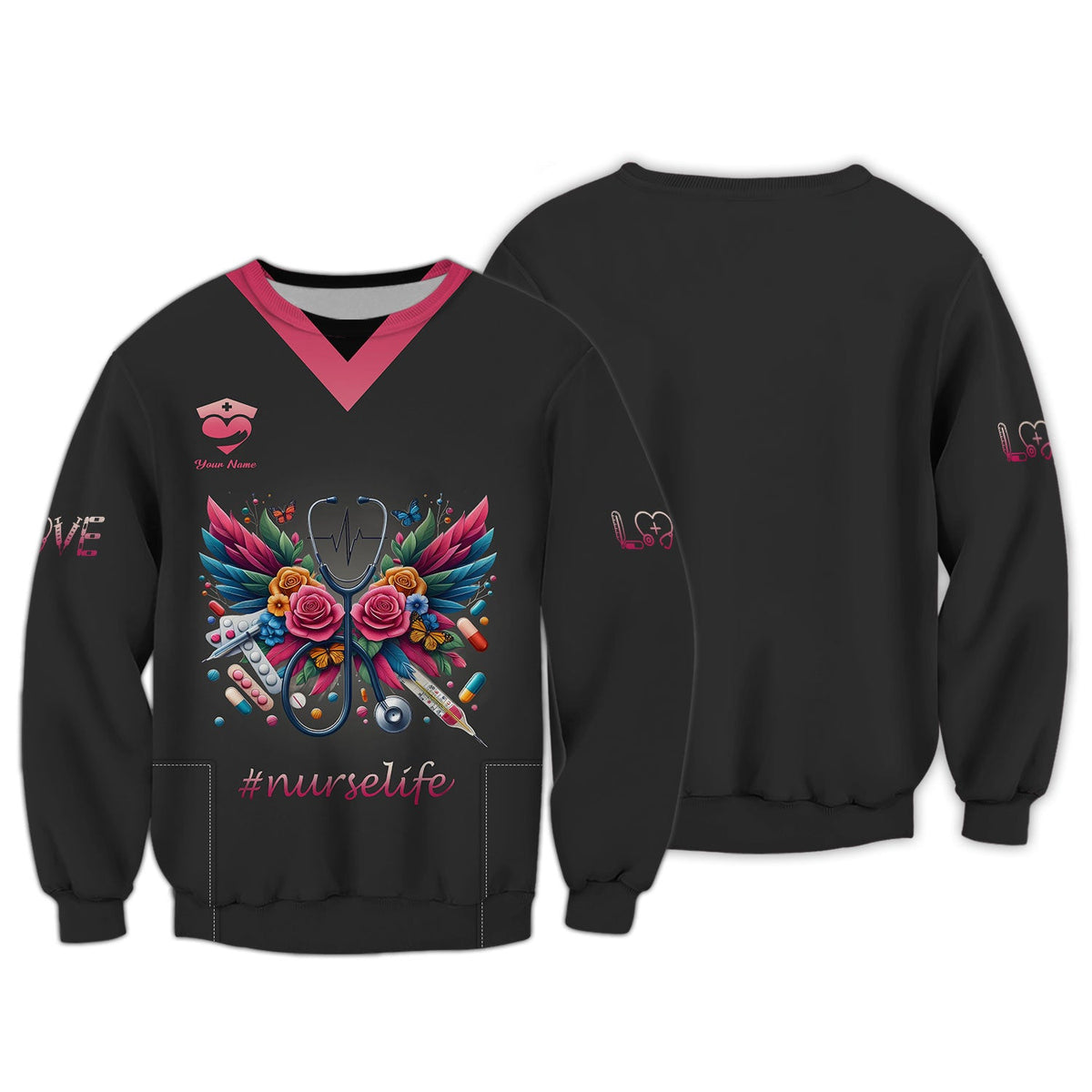 Blisscorners Personalized Nurse Shirt - Vibrant Care and Compassion