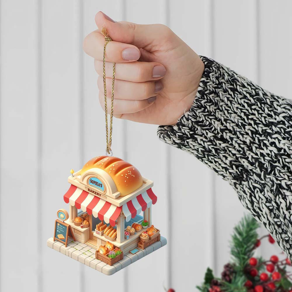 Blisscorners Bread Bakery Christmas Ornament, Personalized Ornament2D Flat LM2211