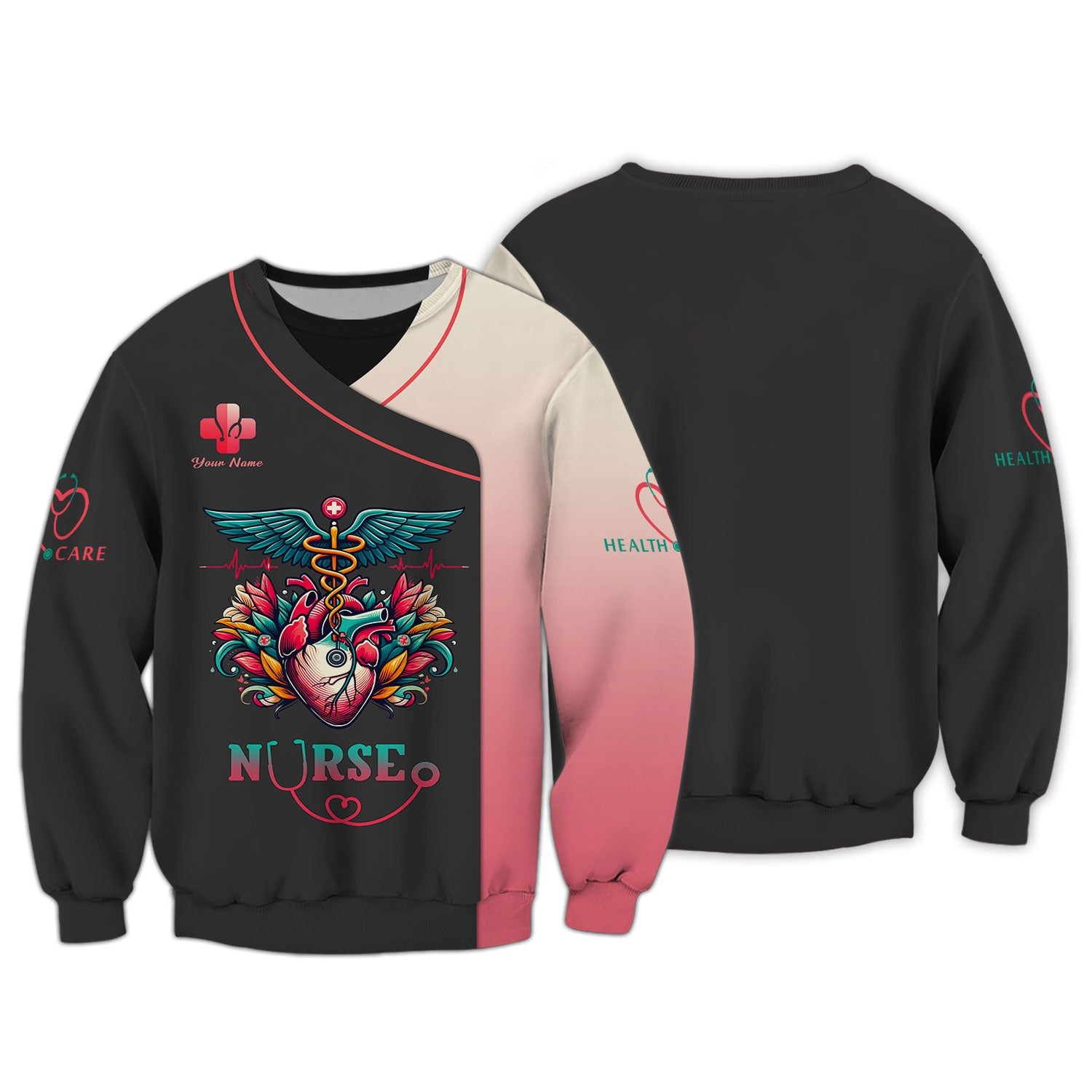 Blisscorners Personalized Nurse Shirt - Honor the Heart of Healthcare