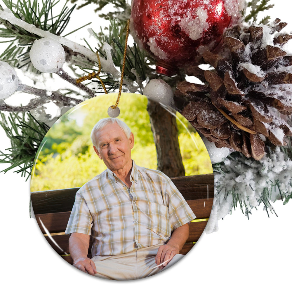 Blisscorners I Am In Heaven For Christmas So What Shall I Do - Custom Photo And Name- Personalized 2 Sides Ceramic Ornament - Gift For Family, Memorial Gift2D Flat LM2111