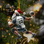 Blisscorners Ball And Santa Home Decor Christmas Ornament, Personalized Ornament2D Flat LM2211