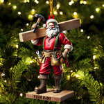 Blisscorners Carpenter Santa Christmas Ornament, Personalized Ornament2D Flat LM2211
