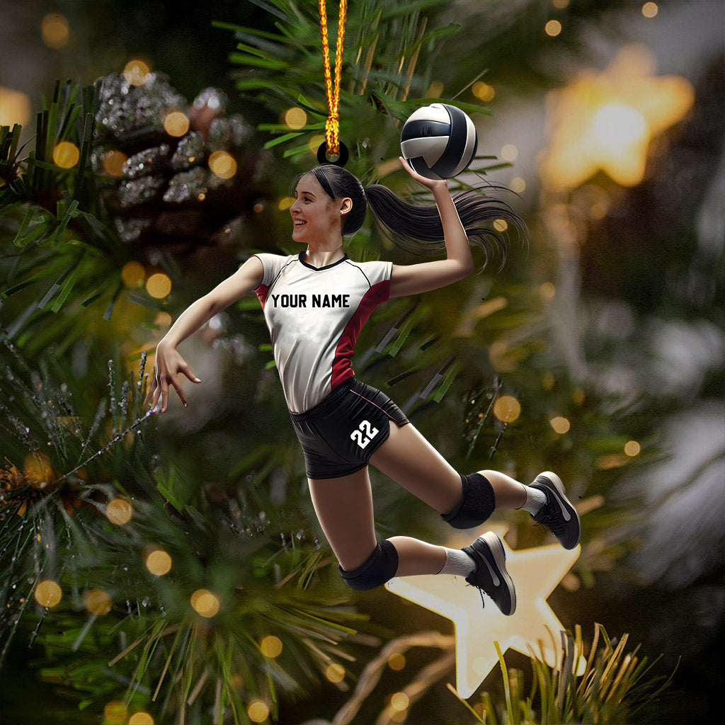 Blisscorners Volleyball Woman Decor Christmas Ornament, Personalized Ornament2D Flat LM2211