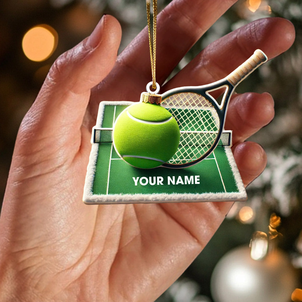 Blisscorners Tennis Yard Christmas Ornament, Personalized Ornament2D Flat LM2211