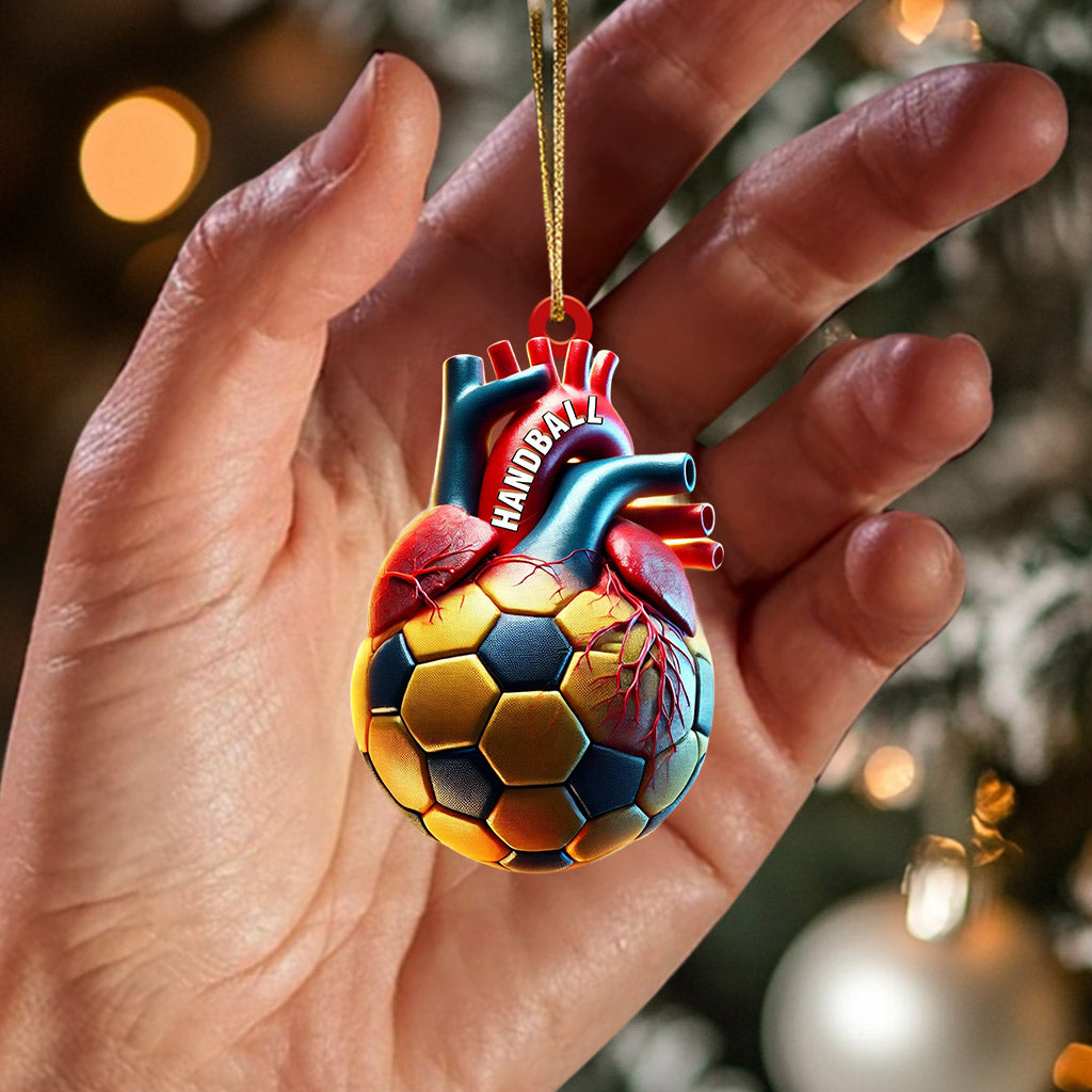 Blisscorners Ball Heart Home Decor Christmas Ornament, Personalized Ornament2D Flat LM2211