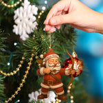 Blisscorners Archery Santa Christmas, Home Decor, Christmas Ornament, Personalized Ornament2D Flat LM2111