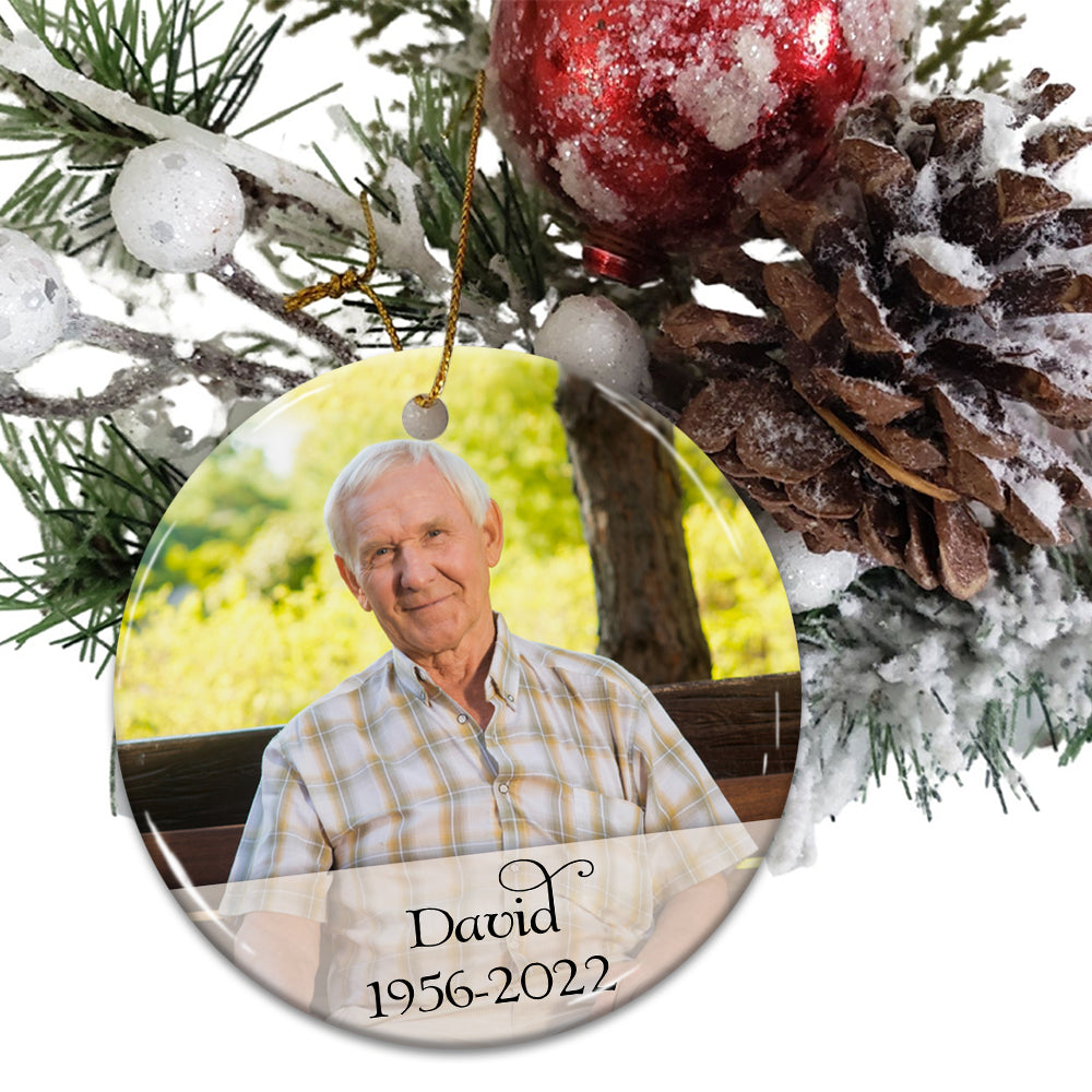 Blisscorners I Always With You - Custom Photo And Name- Personalized 2 Sides Ceramic Ornament - Gift For Family, Memorial Gift2D Flat LM2111
