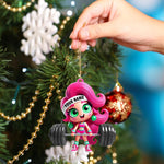 Blisscorners Chibi Girl Weightlifting Christmas Home Decor Christmas Ornament, Personalized Ornament2D Flat LM2211
