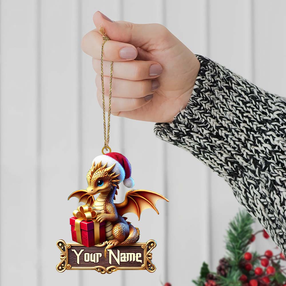 Blisscorners Custom Little Dragon Ornament, Personalized Ornament2D Flat LM2211