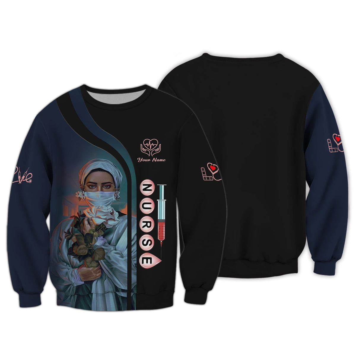 Blisscorners Personalized Nurse Shirt -Compassion in Every Stitch