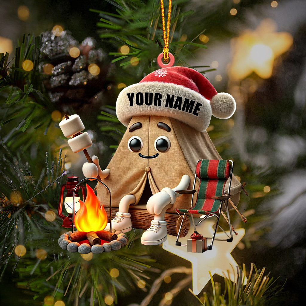 Blisscorners Christmas Camping Ornament, Personalized Ornament2D Flat LM2211