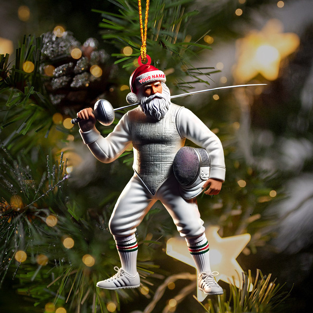 Blisscorners Fencing Christmas Ornament, Personalized Ornament2D Flat LM2211
