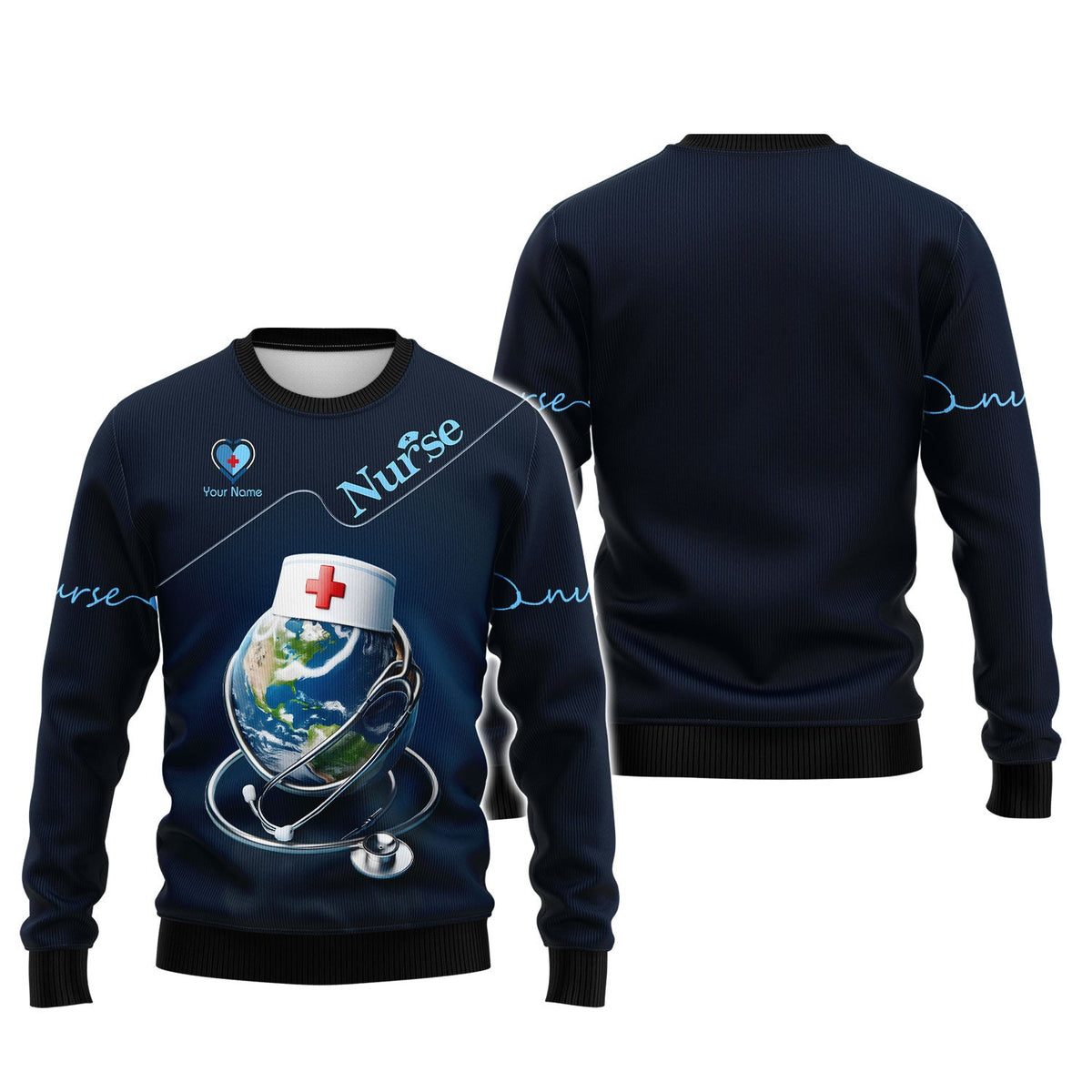 Blisscorners Personalized Nurse Shirt - A World of Care in a Stylish Statement