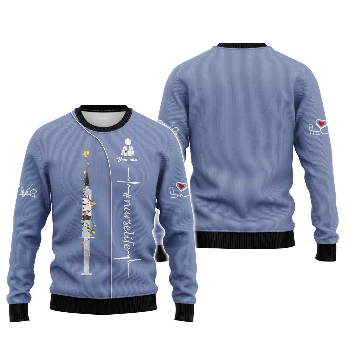 Blisscorners Personalized Nurse Shirt - Dedication in Every Stitch