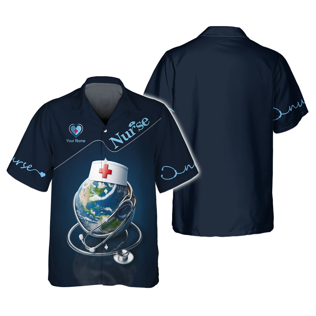 Blisscorners Personalized Nurse Shirt - A World of Care in a Stylish Statement