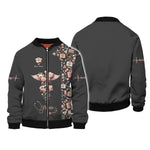 Blisscorners Personalized Nurse Shirt, Floral Caduceus with Angelic Wings Design