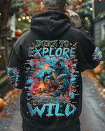 BLISSCORNERS BORN TO EXPLORE DESTINED TO BE WILD BIGFOOT HALLOWEEN ALL OVER PRINT