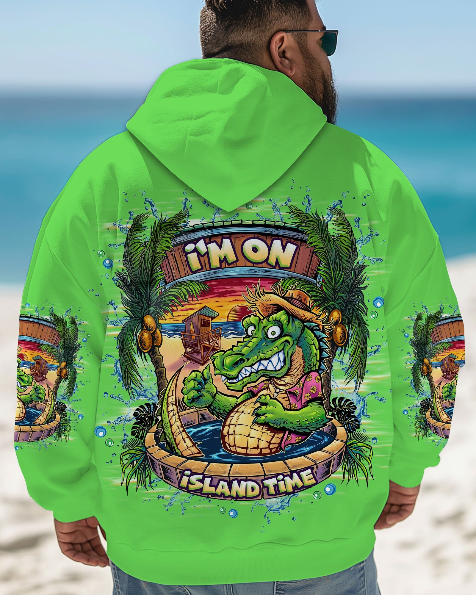 BLISSCORNERS I'M ON ISLAND TIME ALLIGATOR ALL OVER PRINT