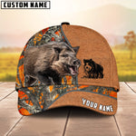 Blisscorners Boar Hunting Leather Pattern Personalized 3D Cap