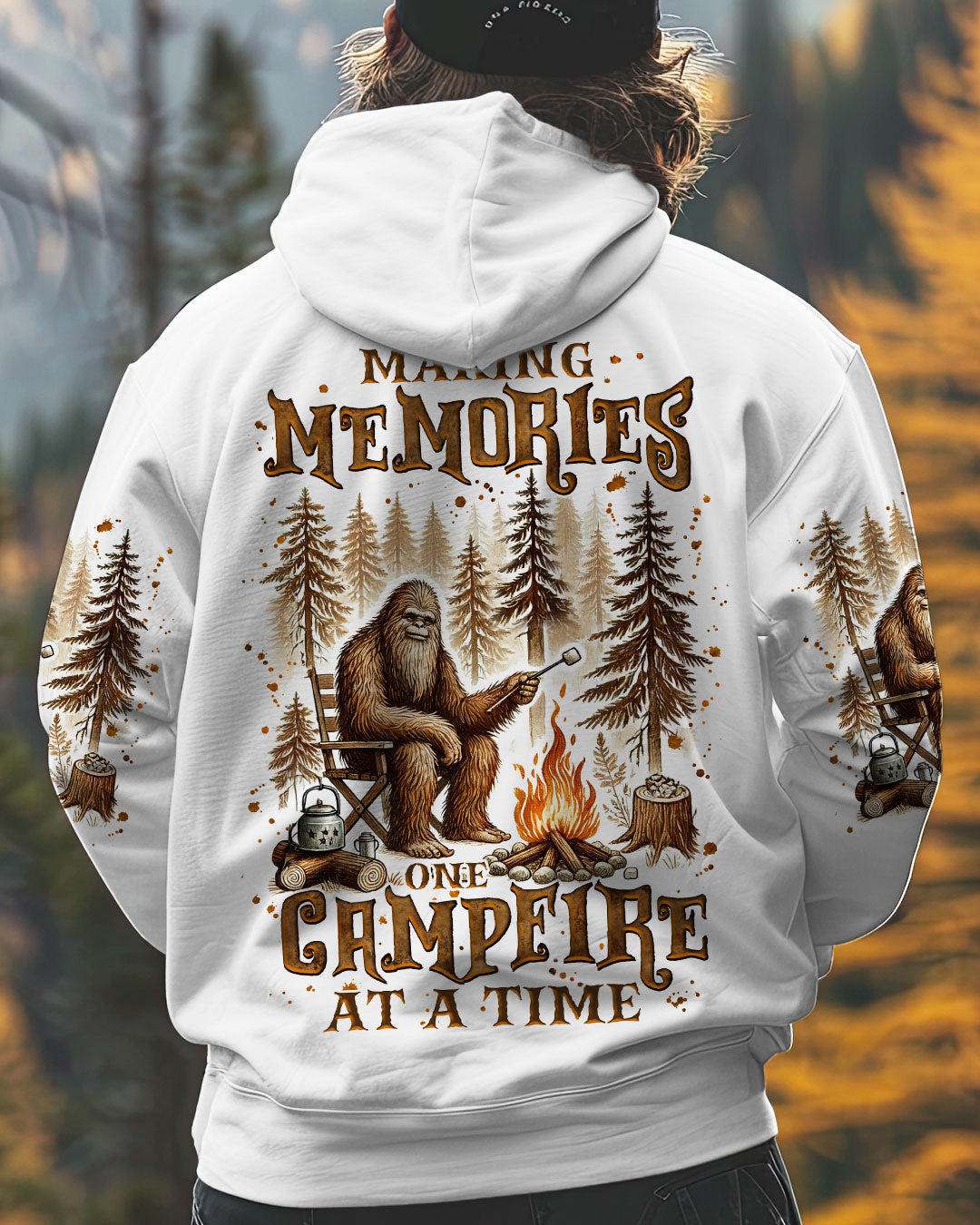 BLISSCORNERS MAKING MEMORIES ONE CAMPFIRE AT A TIME BIGFOOT ALL OVER PRINT