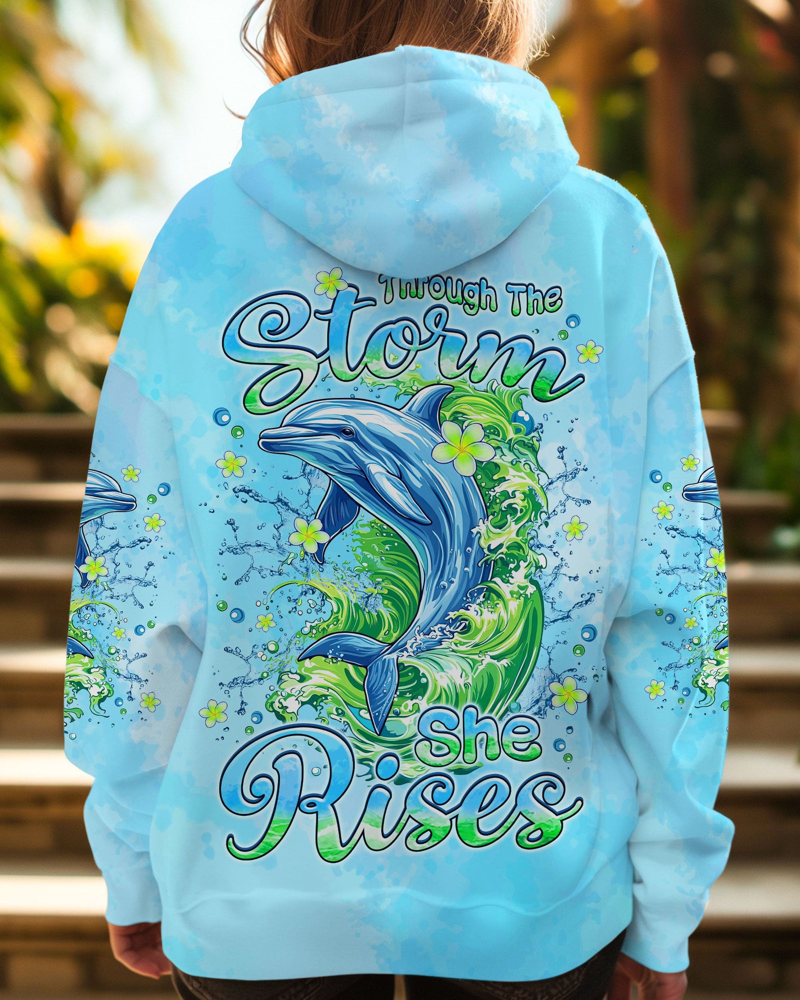 BLISSCORNERS THROUGH THE STORM DOLPHIN ALL OVER PRINT