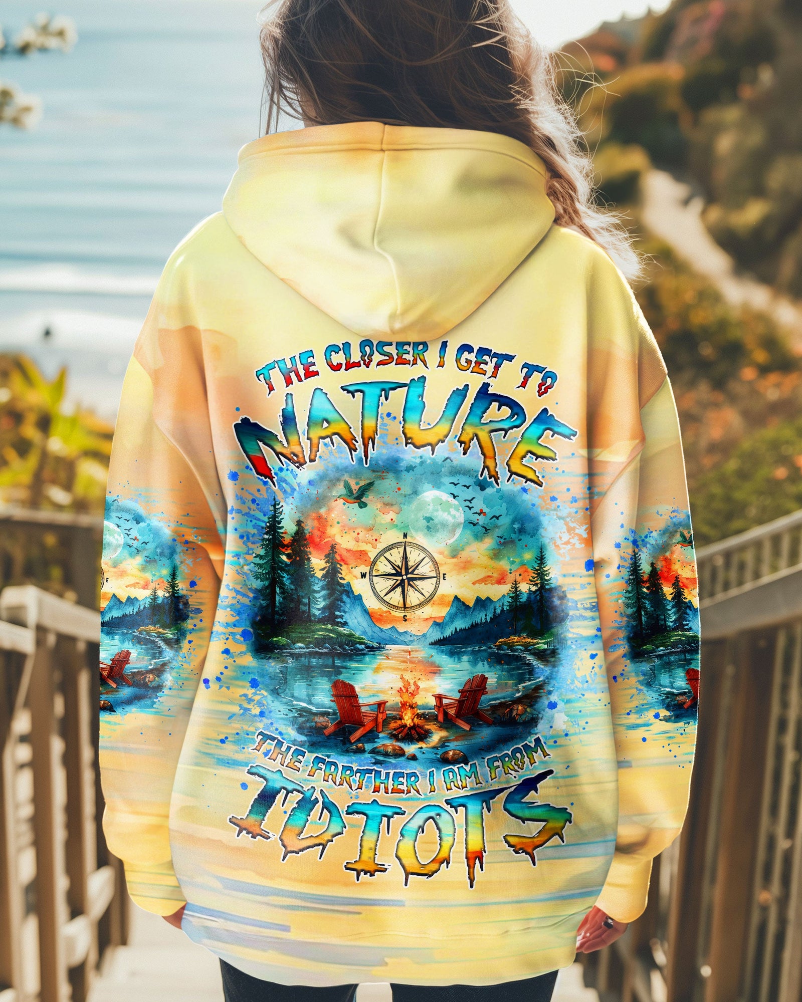 BLISSCORNERS THE CLOSER I GET TO NATURE CAMPFIRE ALL OVER PRINT - TLNZ1111244
