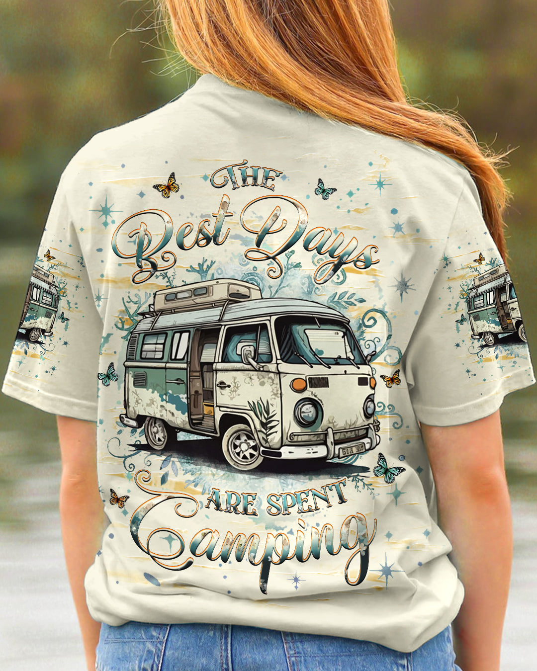 BLISSCORNERS THE BEST DAYS ARE SPENT CAMPING ALL OVER PRINT