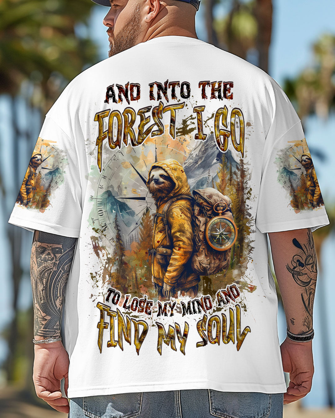 BLISSCORNERS AND INTO THE FOREST I GO SLOTH ALL OVER PRINT