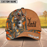 Blisscorners Deer Hunting Leather Pattern Personalized 3D Cap