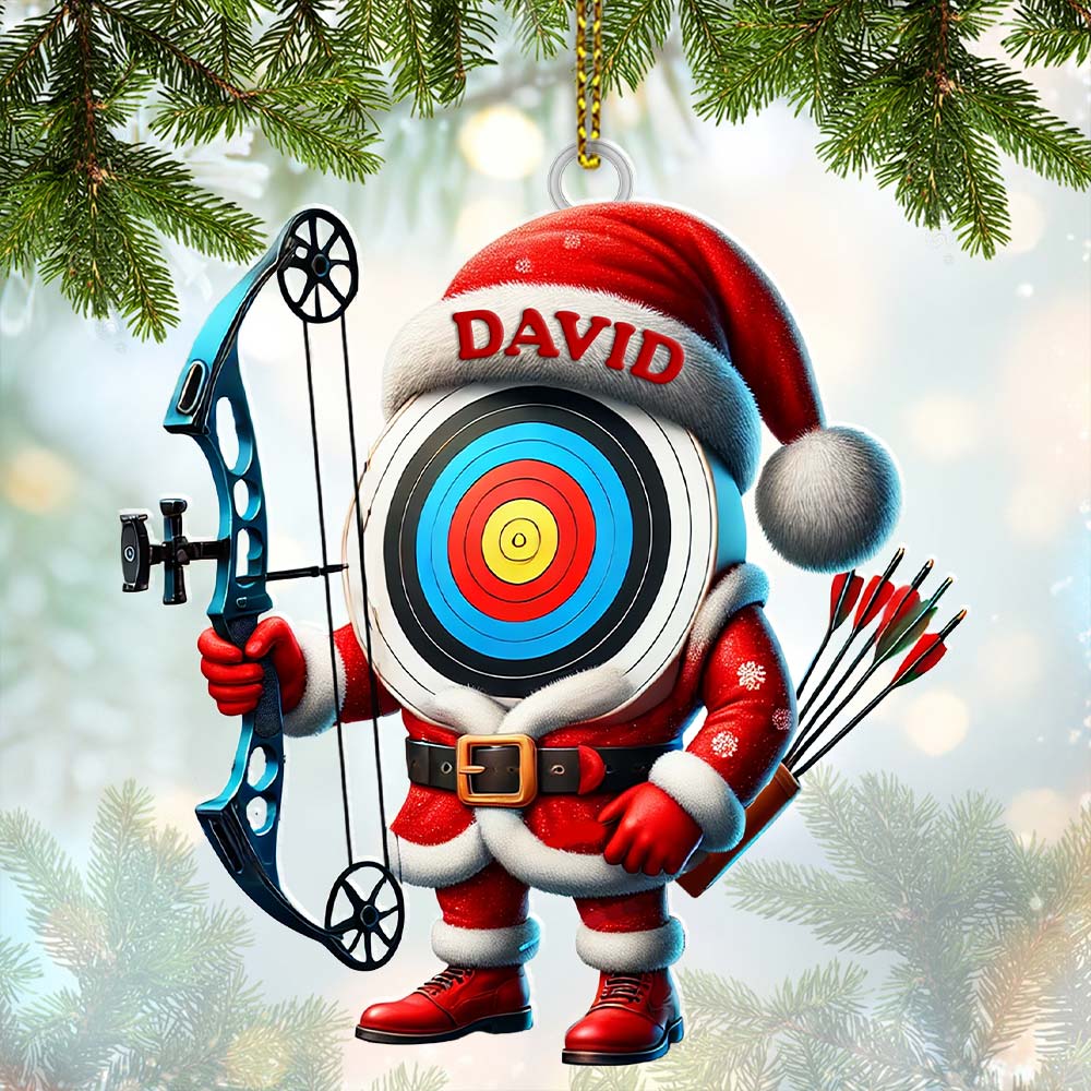 Blisscorners Custom Name Archery Ornament, Christmas Gift Decoration2D Flat LM2211
