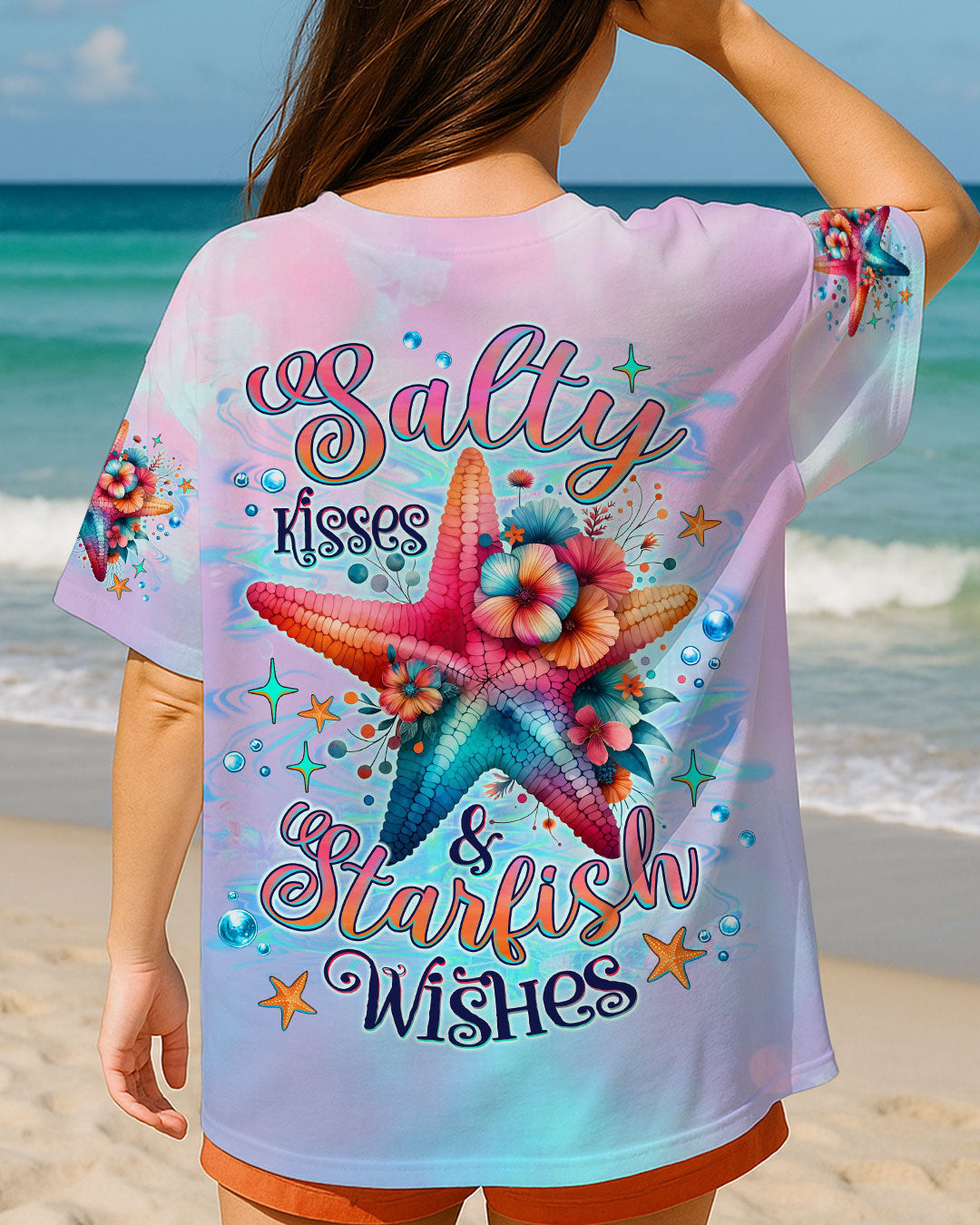 BLISSCORNERS SALTY KISSES AND STARFISH WISHES ALL OVER PRINT