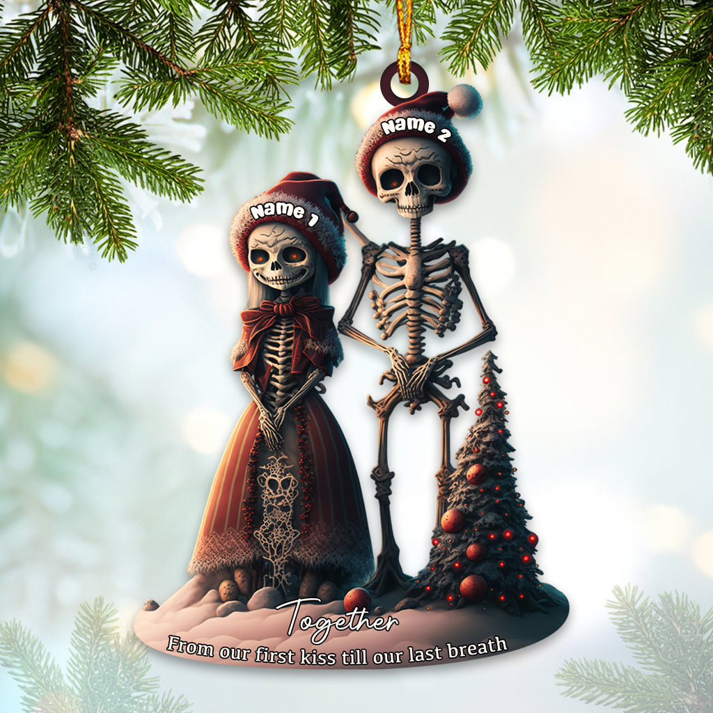 Blisscorners From Our First Kiss Till Our Last Breath Christmas Home Decor Christmas Ornament, Personalized Ornament2D Flat LM2211