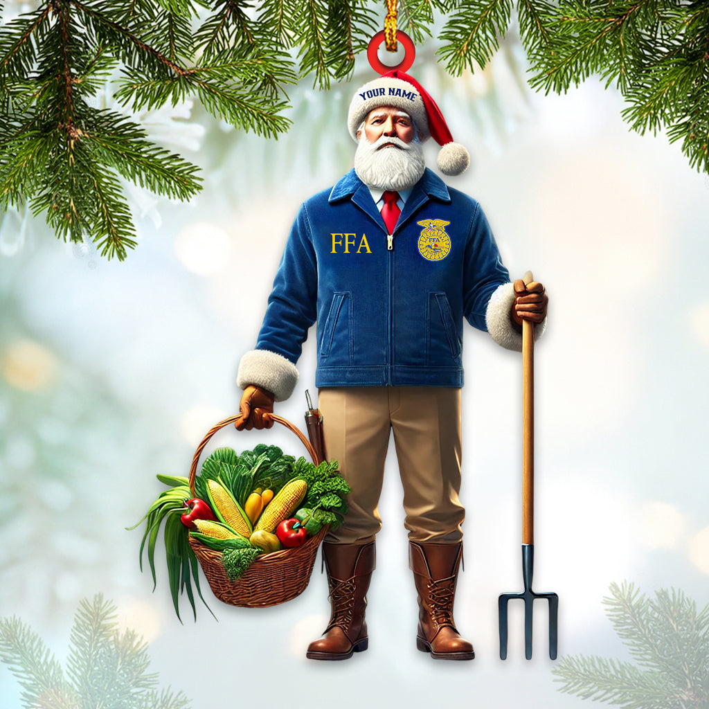 Blisscorners Farmer Santa Home Decor Christmas Ornament, Personalized Ornament2D Flat LM2211