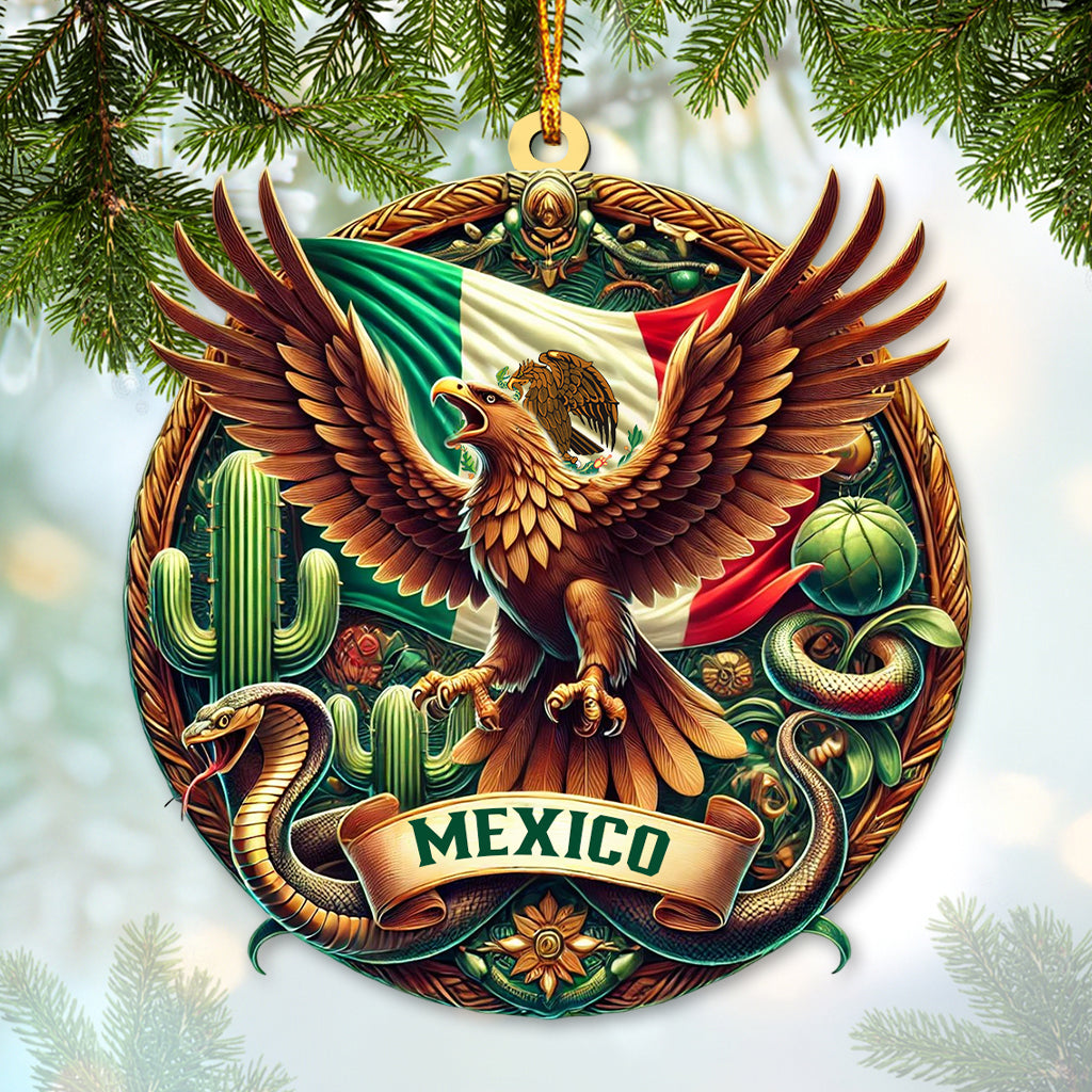 Blisscorners Custom Name Mexico Ornament, Christmas Gift for Mexico Lover2D Flat LM2211
