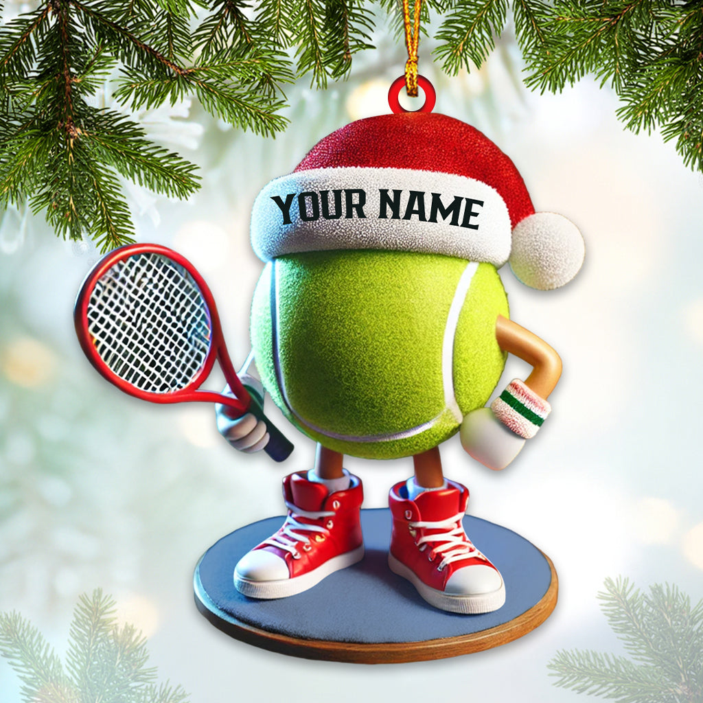 Blisscorners Custom Name Tennis Ornament, Tennis Christmas Gift2D Flat LM2211