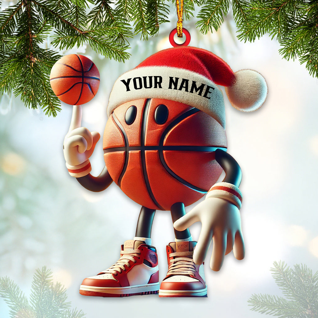 Blisscorners Cool Basketball Christmas Ornament, Personalized Ornament2D Flat LM2211