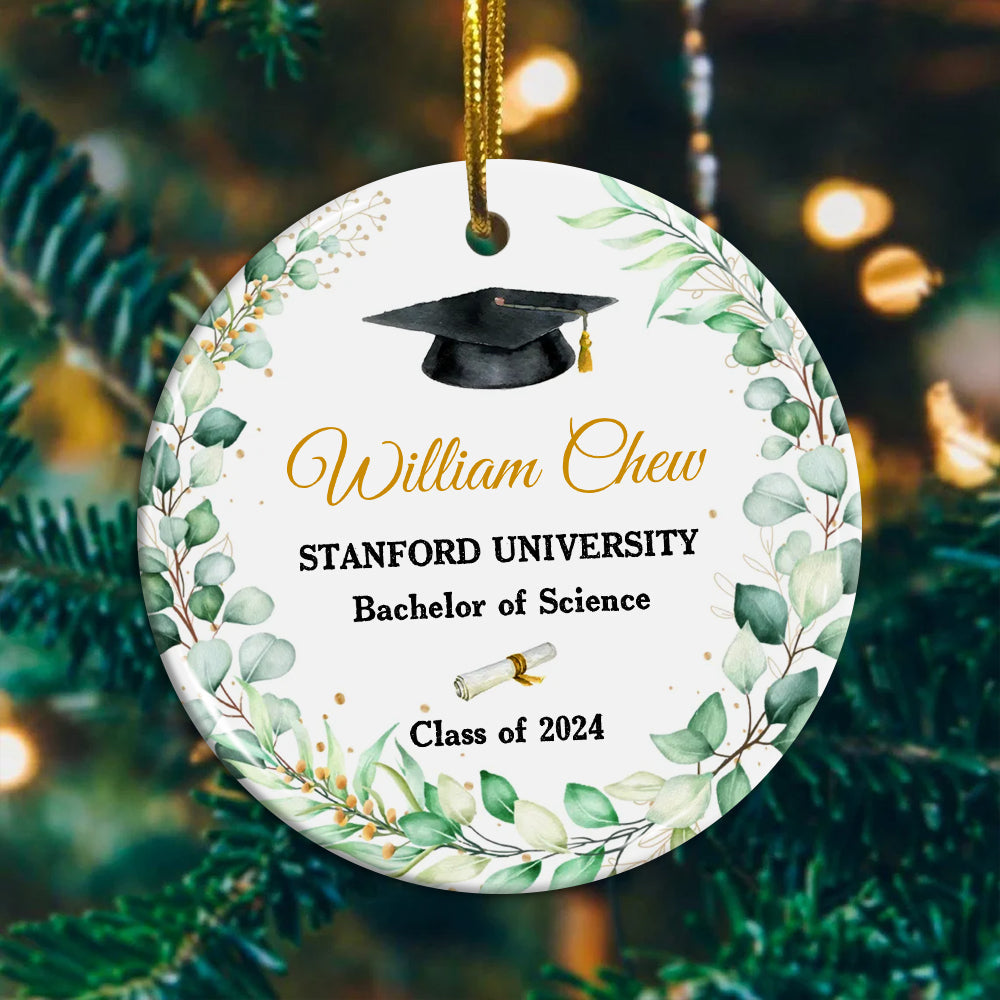Blisscorners Graduation Gift, Congrats Class Of Graduation - Custom Texts Graduation - Personalized Ceramic Ornament2D Flat LM2111