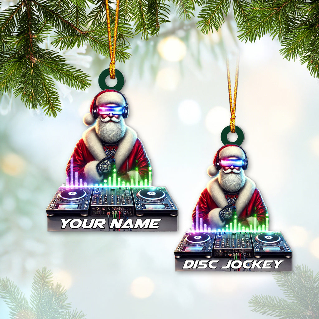 Blisscorners Custom Name Disc Jokey Ornament, Gift for Disc Jokey, DJ Christmas Gift2D Flat LM2111