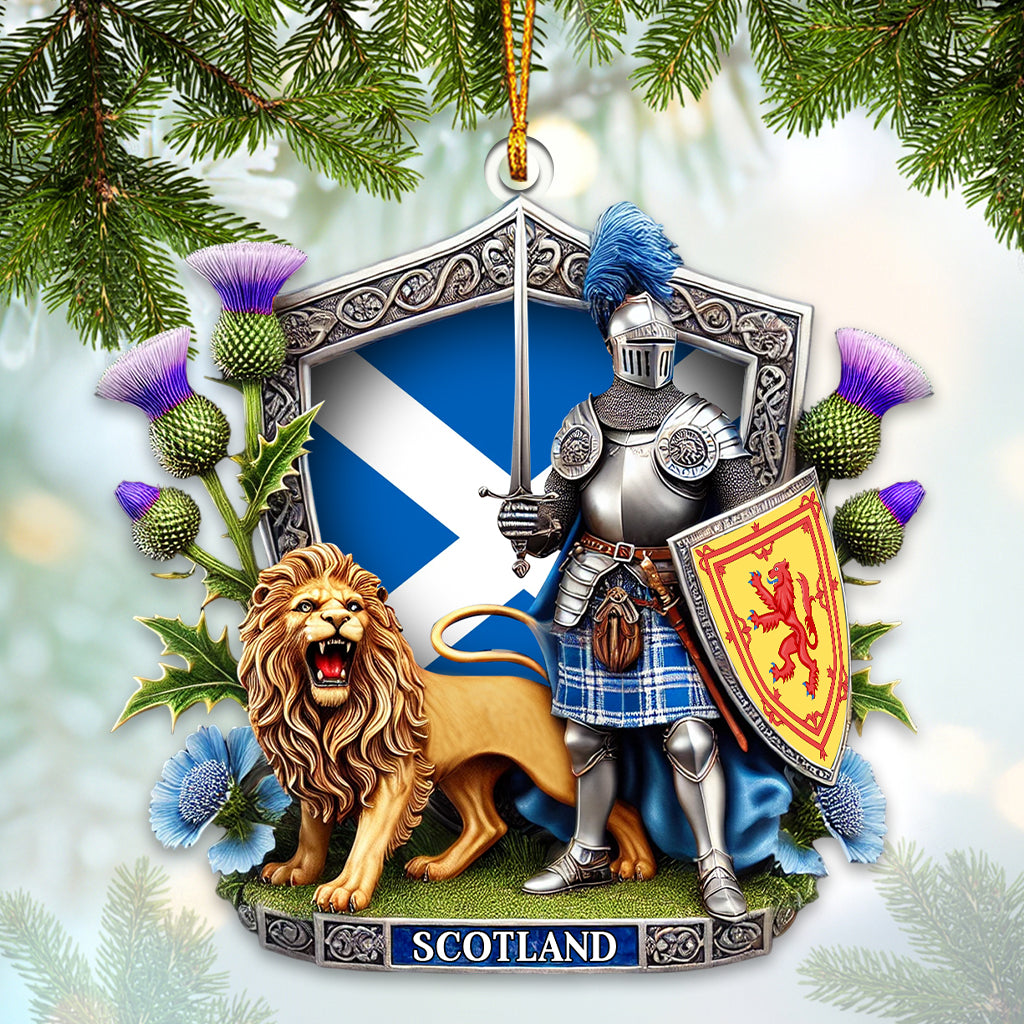 Blisscorners Custom Name Scotland Ornament, Christmas Gift for Scotland Loverss2D Flat LM2111