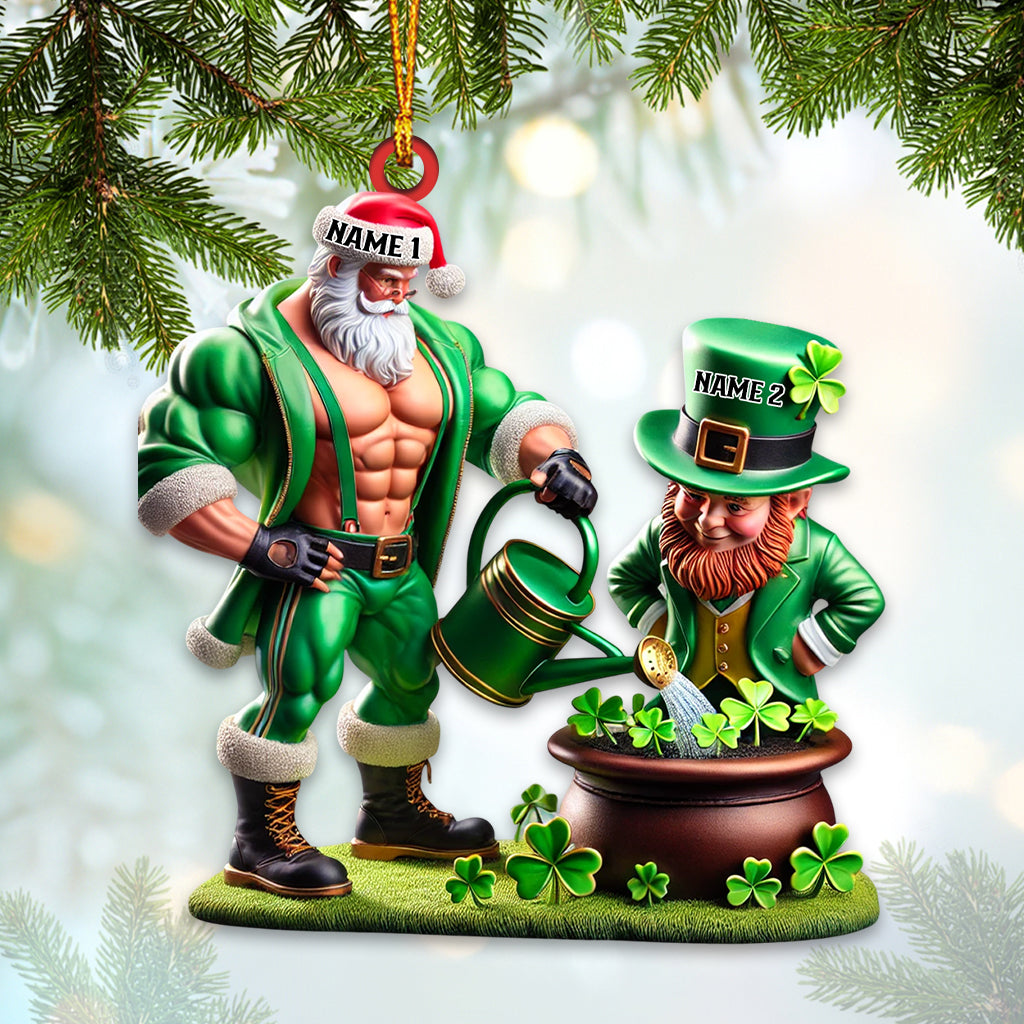 Blisscorners Lucky Leprechaun In Green Leotards Home Decor Christmas Ornament, Personalized Ornament2D Flat LM2211