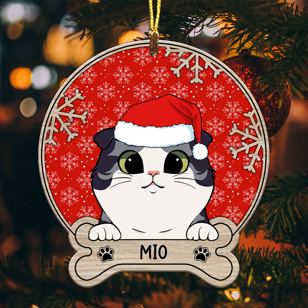 Blisscorners Cute Dog Cat - Custom Pet And Name, Personalized Acrylic Ornament - Gift For Pet Lover2D Flat LM2111