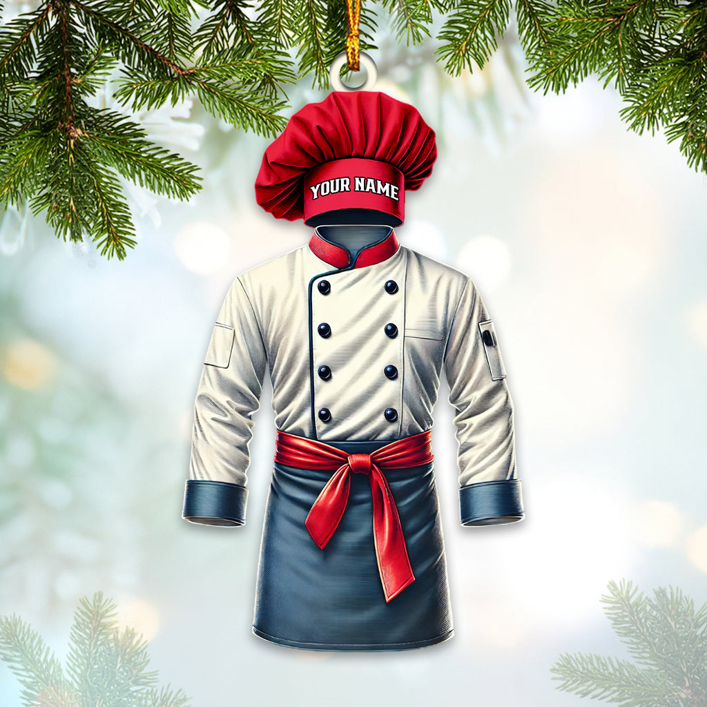 Blisscorners Chef Outfit Ornament, Personalized Ornament2D Flat LM2211